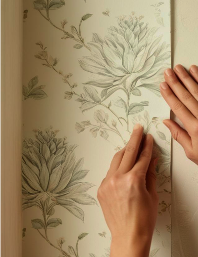 оклейка стен
              обоями